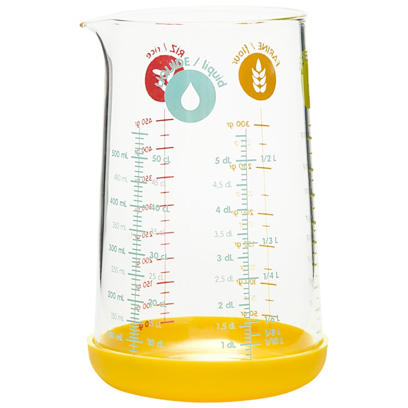 Messbecher Glas 0,5 L, Gelb