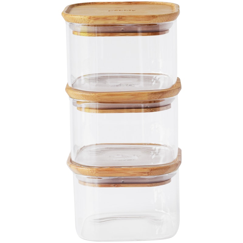 Glasgefäße Mit Deckel 3-er Set, 3x 50 cl