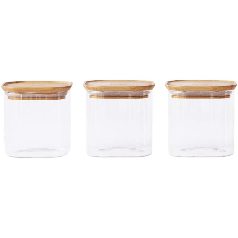 Glasgefäße Mit Deckel 3-er Set, 3x 80 cl