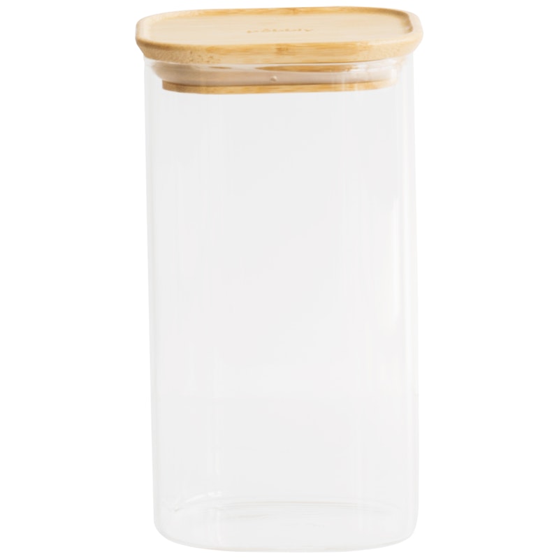 Glasgefäß Mit Deckel Quadratisch, 1,4 L