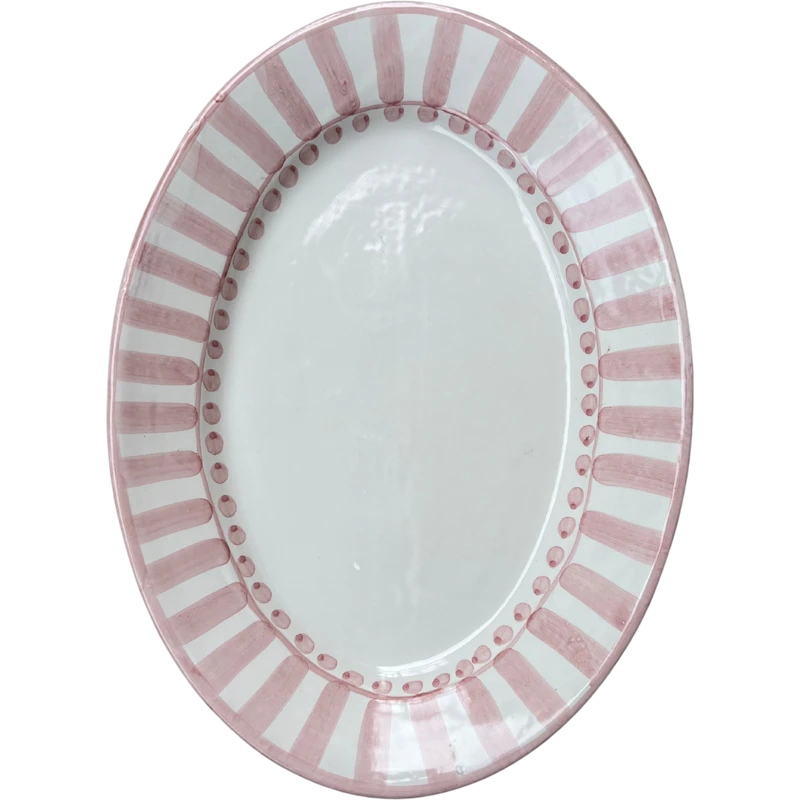 Riviera Servierplatte Oval 37 cm, Rosa