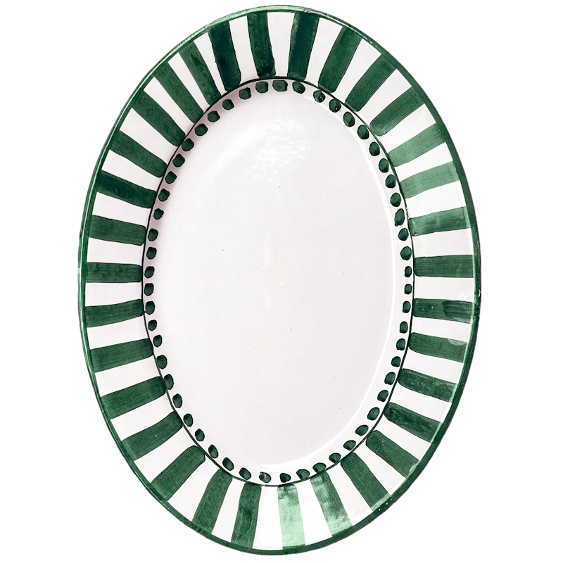 Riviera Servierplatte Oval 37 cm, Grün