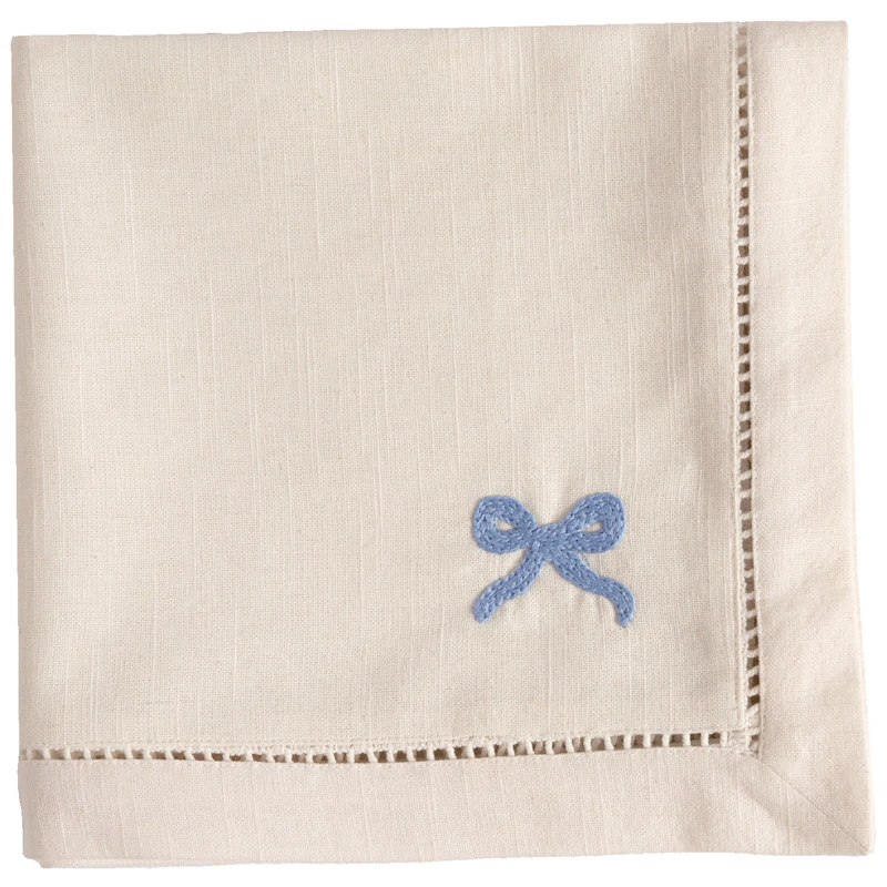 Bow Baumwollserviette 45x45 cm, Blau