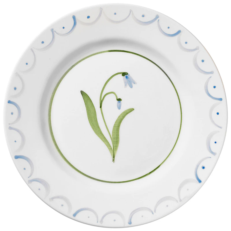 Cottage Flower Beilagenteller 22 cm, Blau