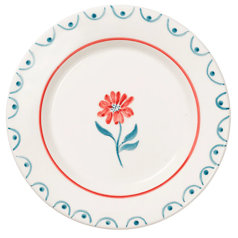 Cottage Flower Beilagenteller 22 cm, Teal