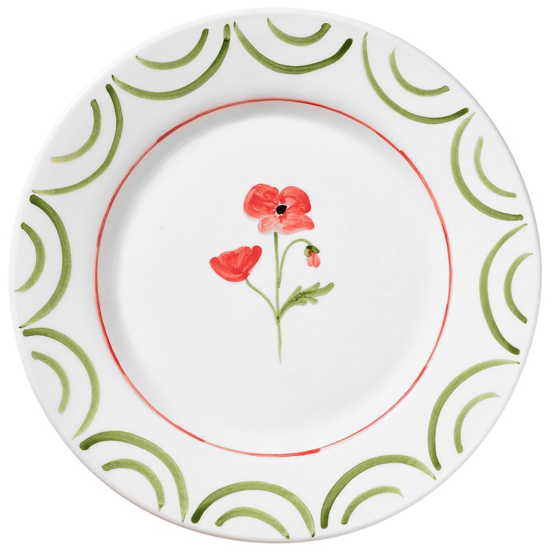 Cottage Flower Teller 28 cm, Rot