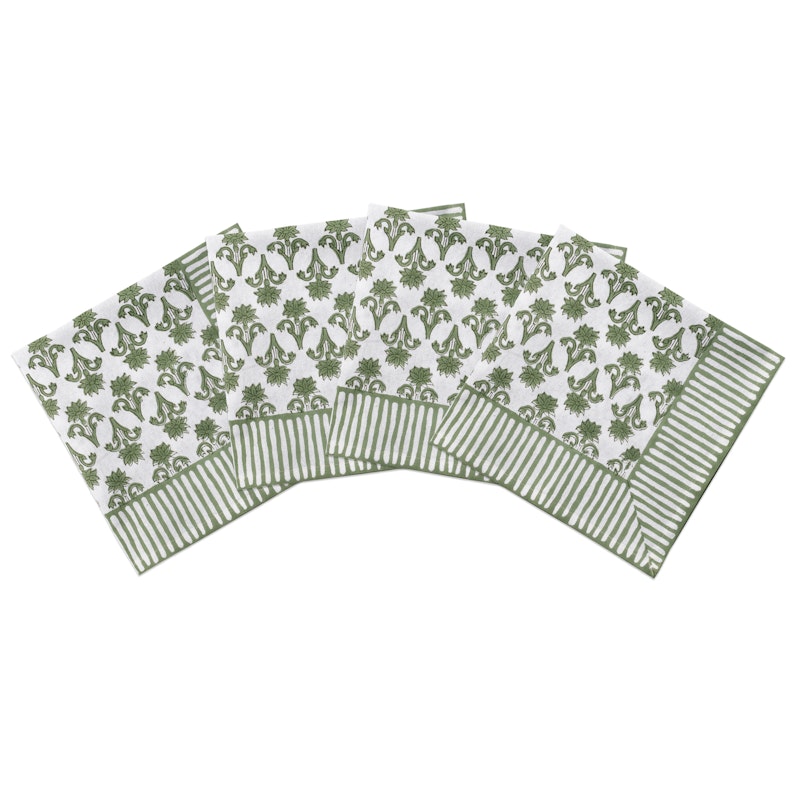 Lily Serviette 45x45 cm 4-er Set, Grün