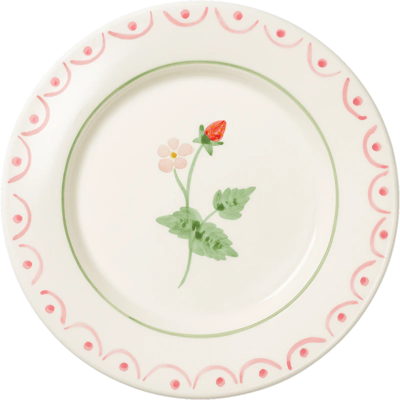 Cottage Flower Beilagenteller Wild Strawberry 22 cm
