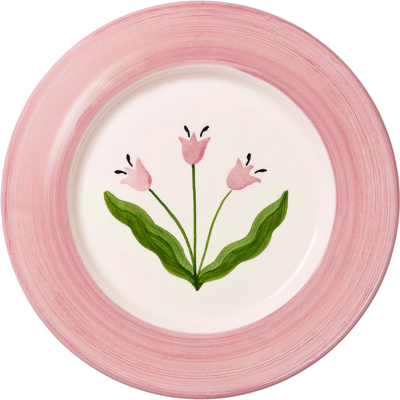 Tulip Beilagenteller Madelen Möllard x Pick a Poppy 22 cm, Rosa