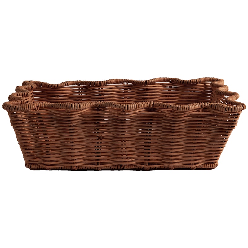 Scallop Korb 20x30 cm, Dunkelbraun