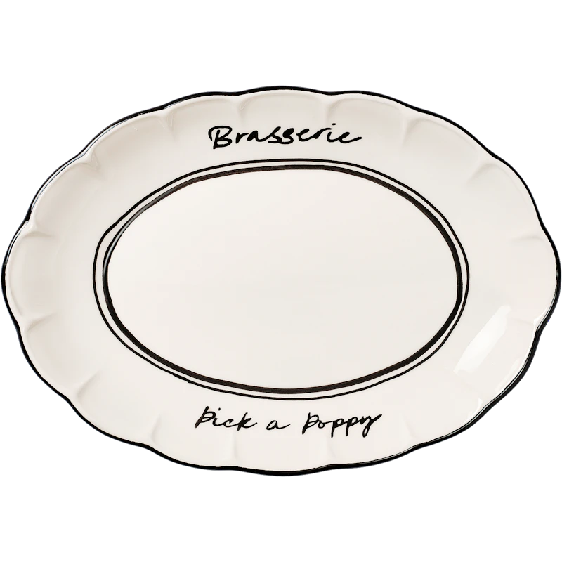 Bistro Servierteller 25 cm, Schwarz
