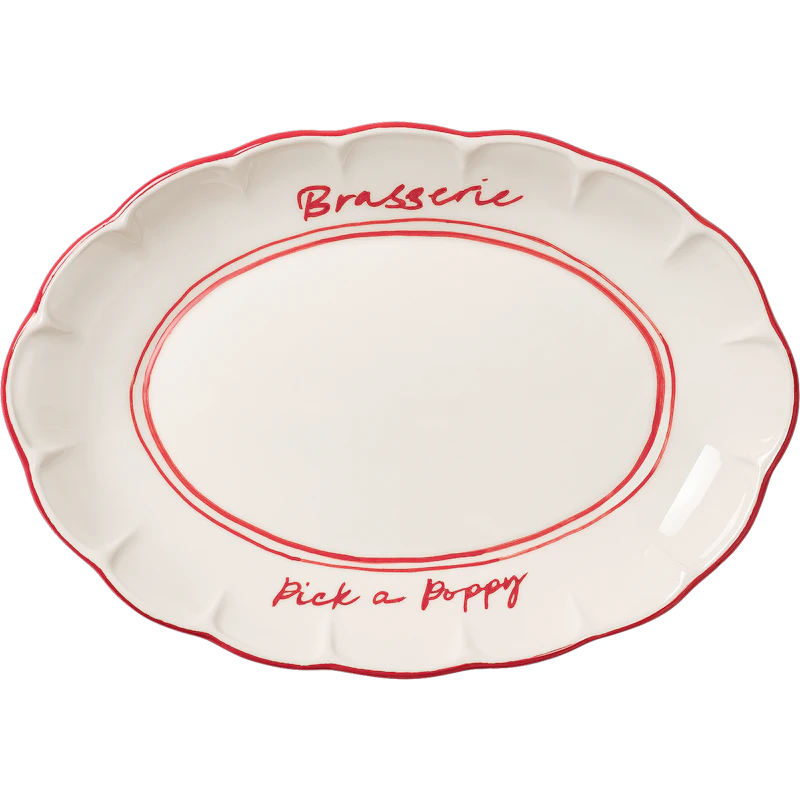 Bistro Servierteller 25 cm, Rot