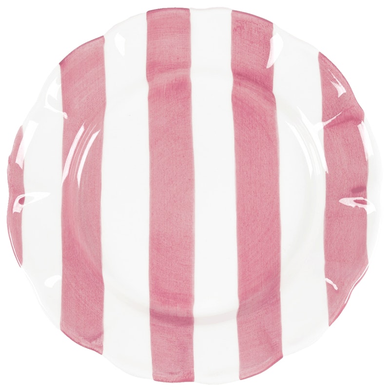 Stripe Beilagenteller 22 cm, Dunkelrosa
