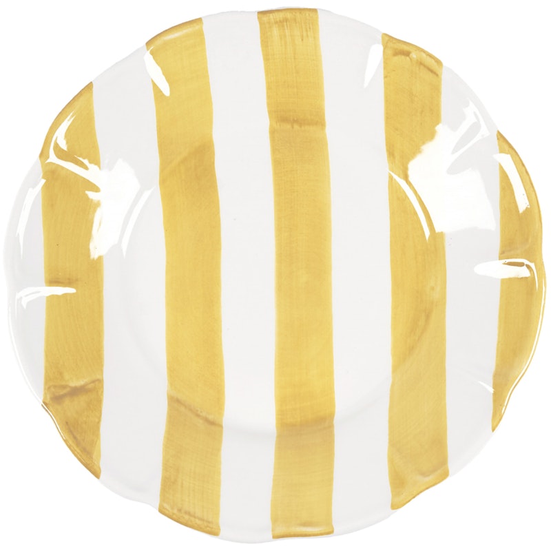 Stripe Beilagenteller 22 cm, Gelb