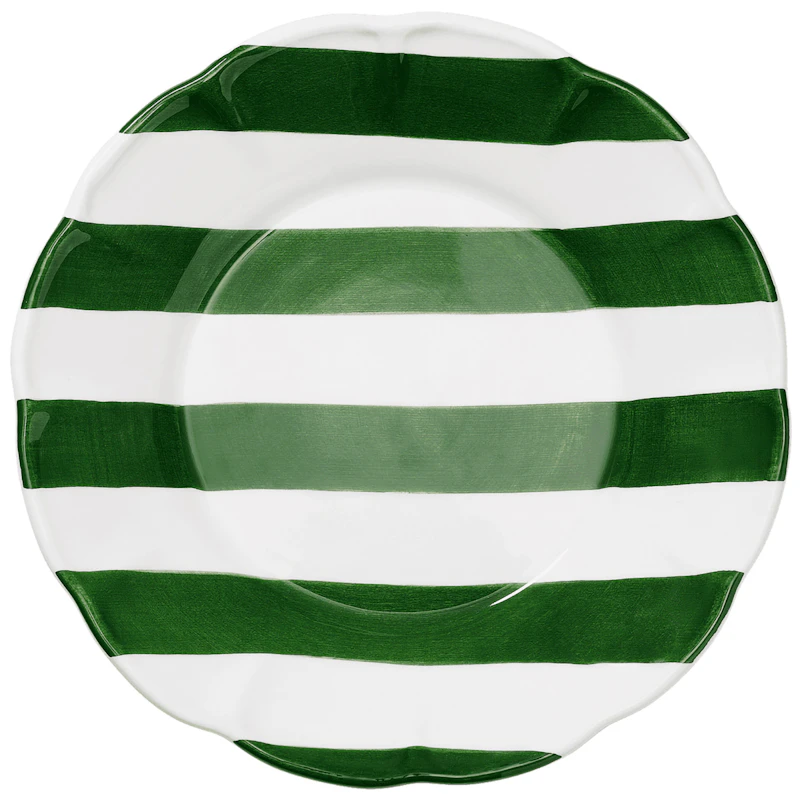 Stripe Teller 28 cm, Grün