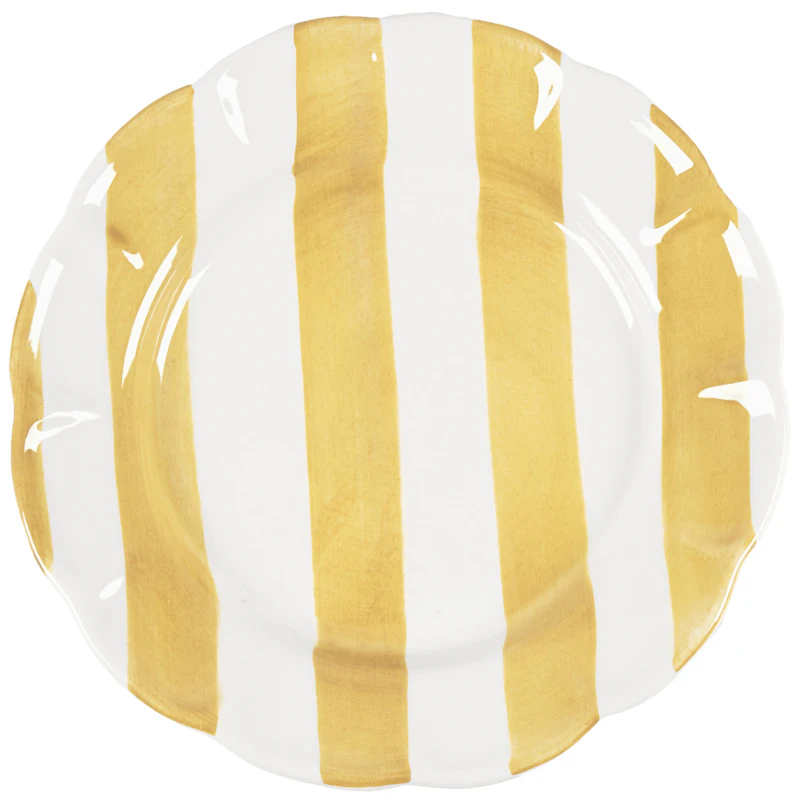 Stripe Teller 28 cm, Gelb