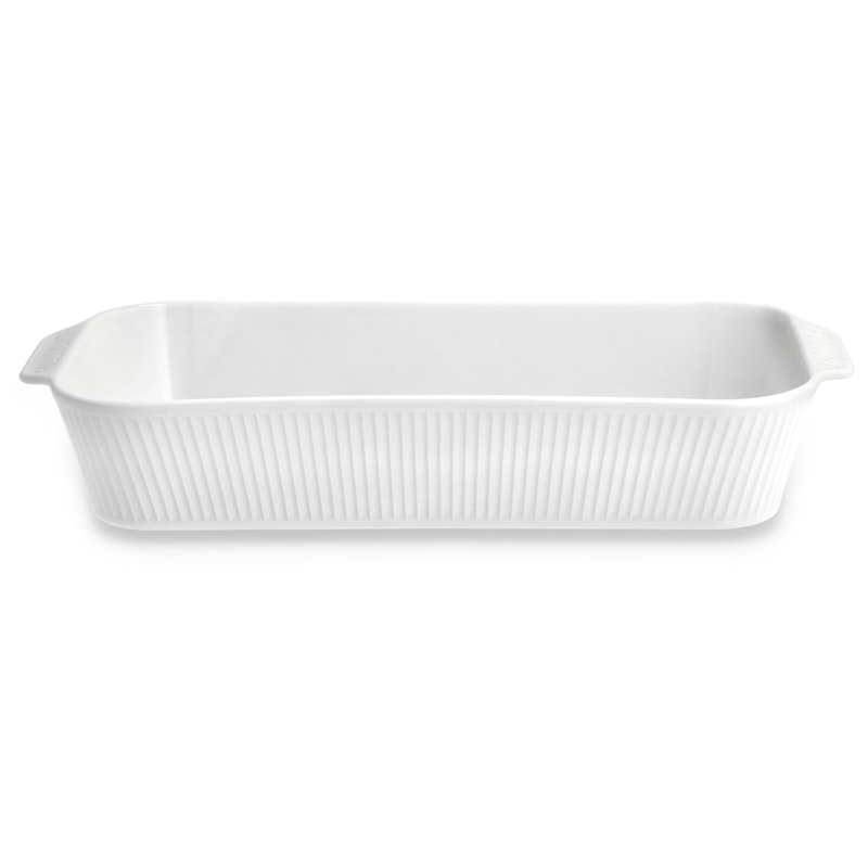Plissé Ofenform Weiß, 19x35 cm