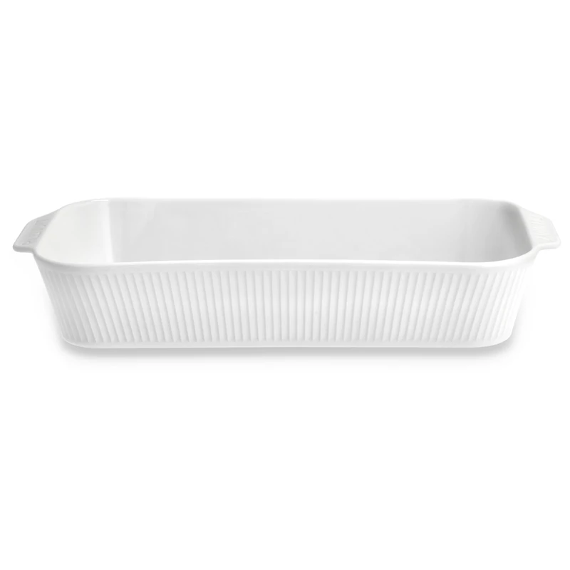 Plissé Ofenform Weiß, 19x35 cm