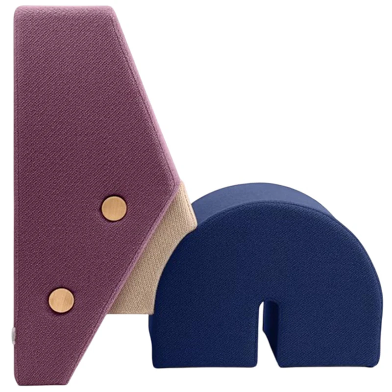 Keystone Lounge Stuhl Fig Purple / Altweiß / Navy Blue