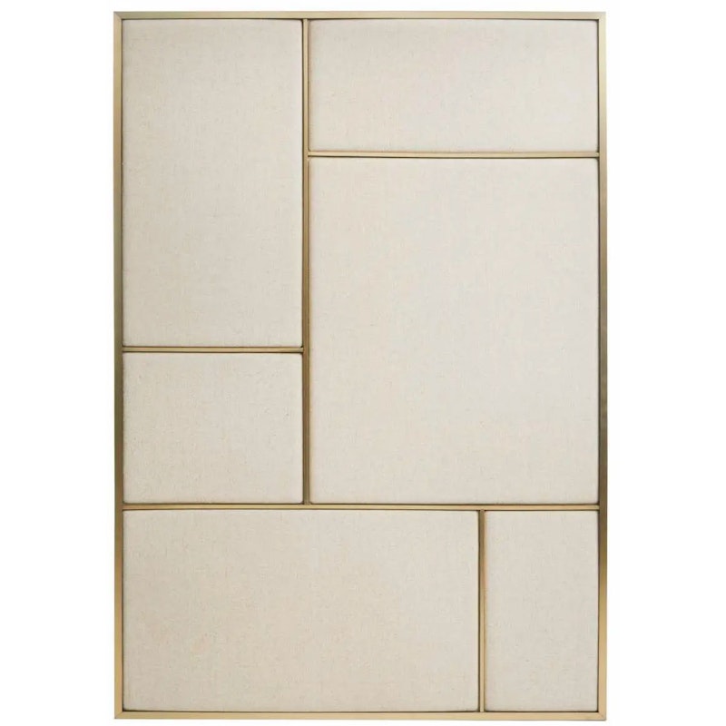 Nouveau Pin Pinnwand Groß, Messing / Canvas