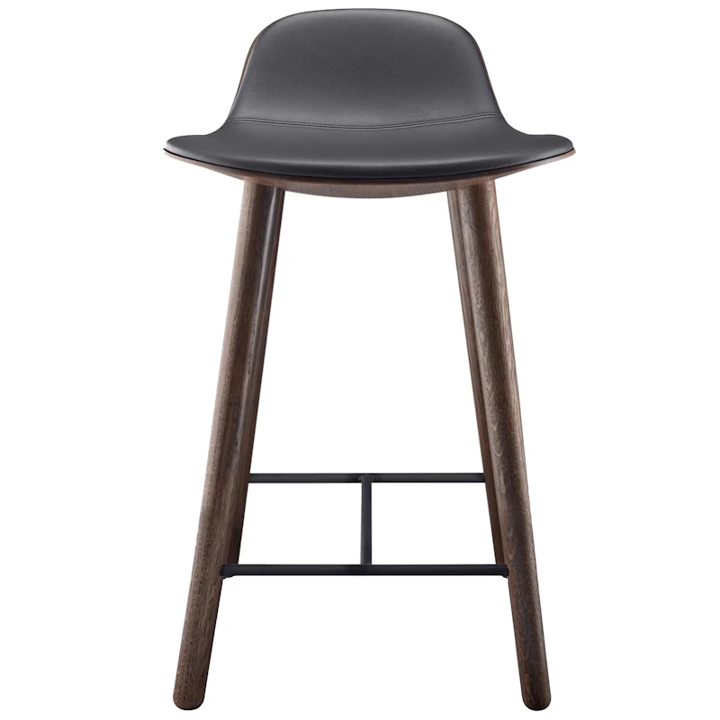 Yuuga Barhocker H65 cm, Räuchereiche/Schwarz