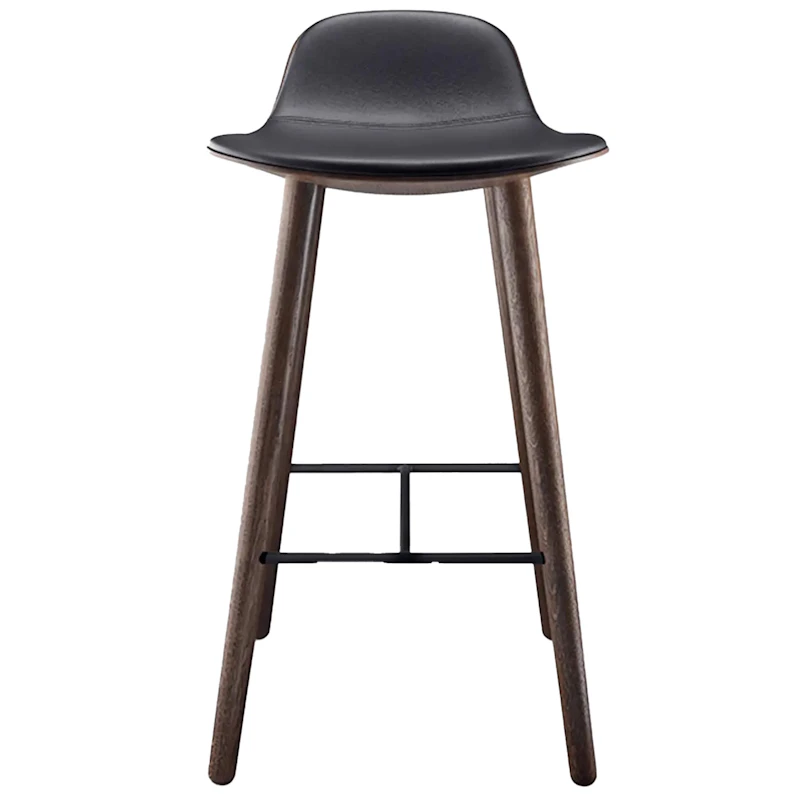 Yuuga Barhocker H75 cm, Räuchereiche/Schwarz
