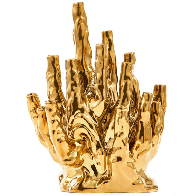 Coral Vase Gold, 20 Tulpen