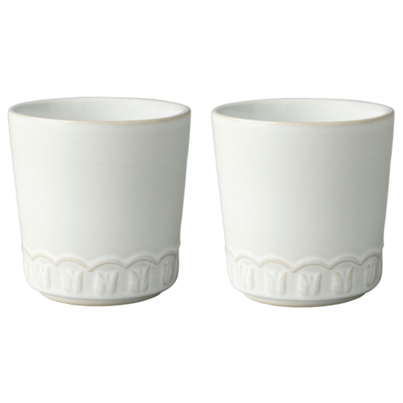 Tulipa Tasse 20 cl 2-er Set, Weiß