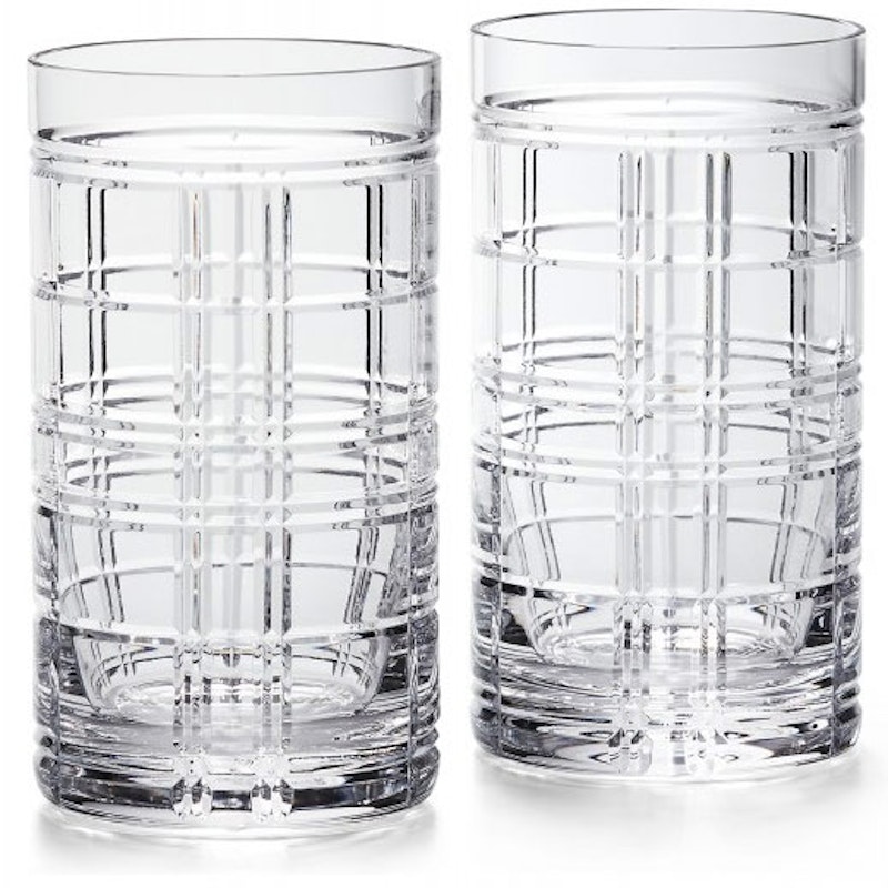 Hudson Plaid Highballglas 2-er Set