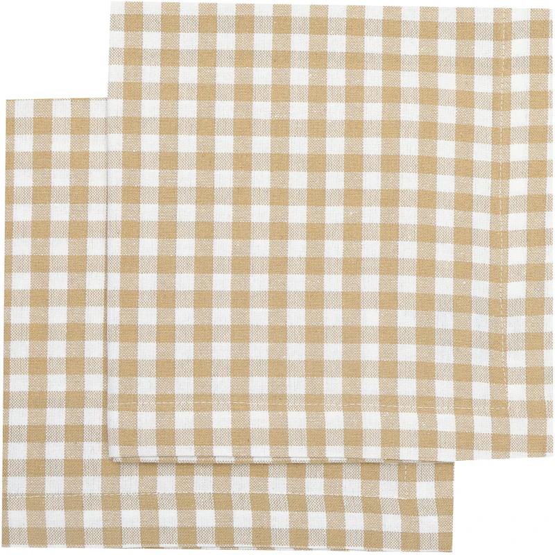 Bella Serviette 2-er Set, Sand / Weiß