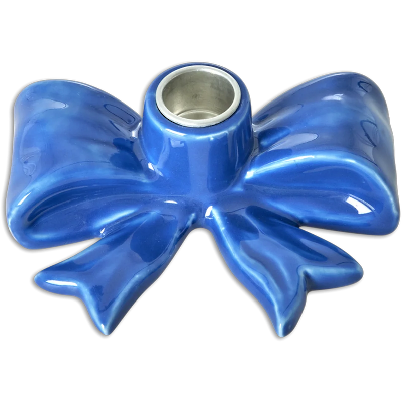 Bow Kerzenhalter Blau