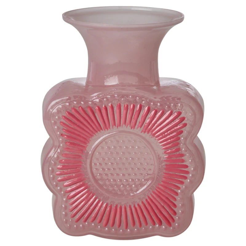 Glasvase 20 cm, Soft Pink