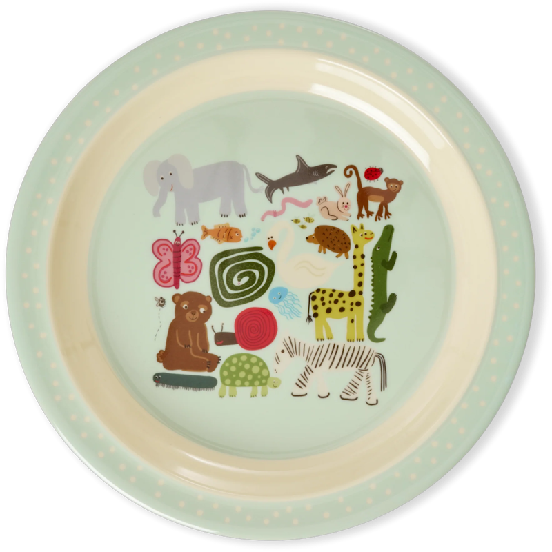 Melaminteller 20 cm, Mint Wildlife