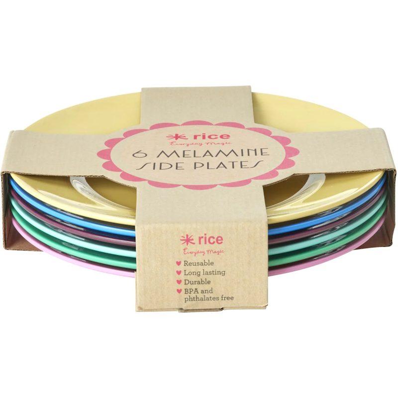 Frühstücksteller Melamin Rund 20 cm 6-er Set, Show Your True Colors
