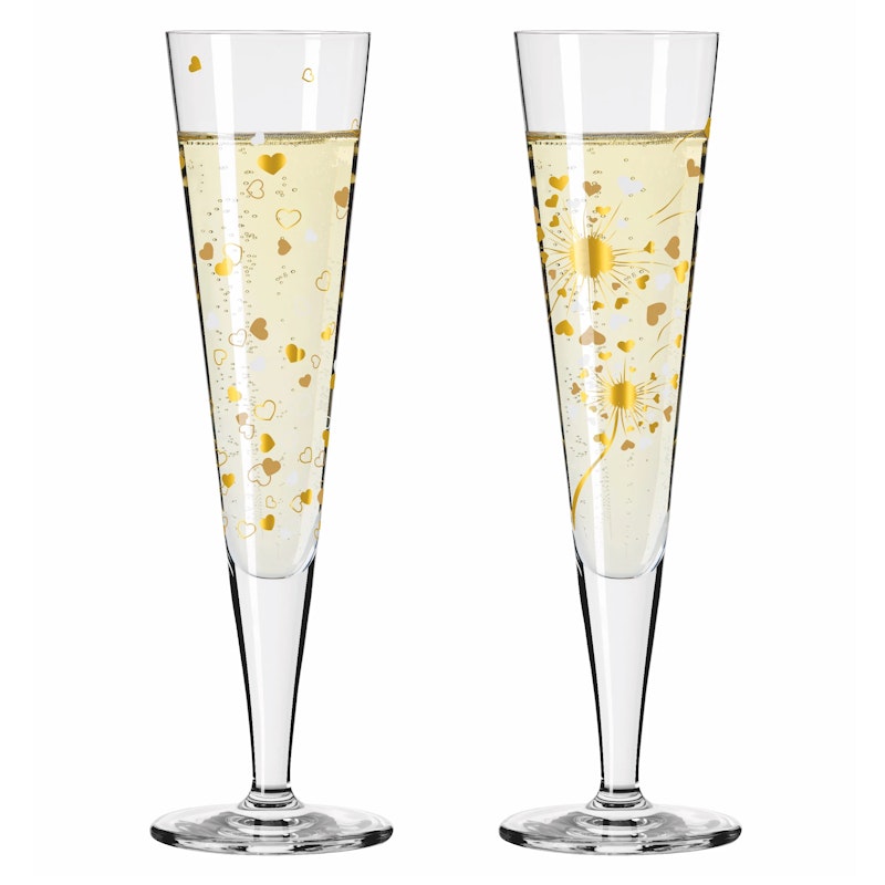 Goldnacht Champagnergläser 2-er Set, F24