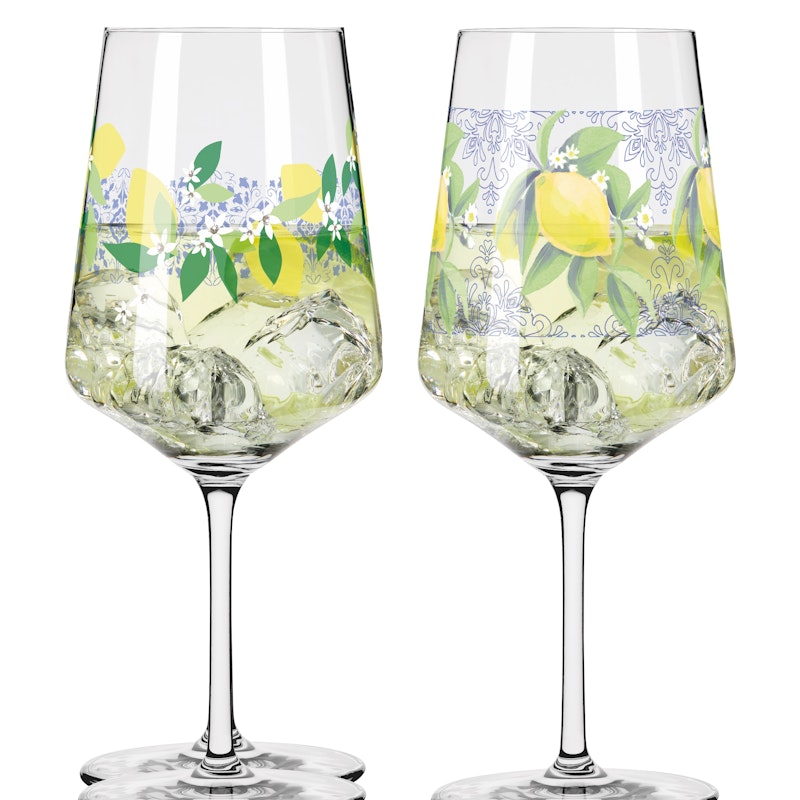 Sommertau Weingläser 2-er Set, Italian Limoncello