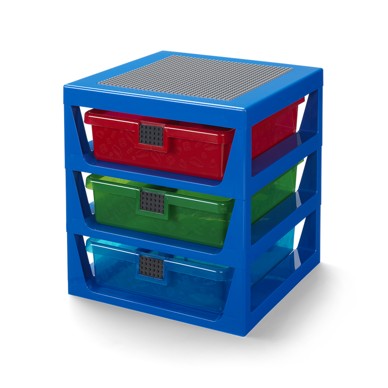LEGO® Regal Mit 3 Schubladen, Blau