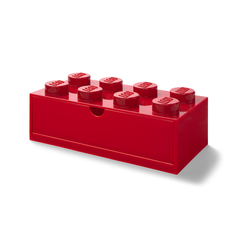 LEGO® Aufbewahrung Mit Schublade 8 Knöpfe Small, Rot