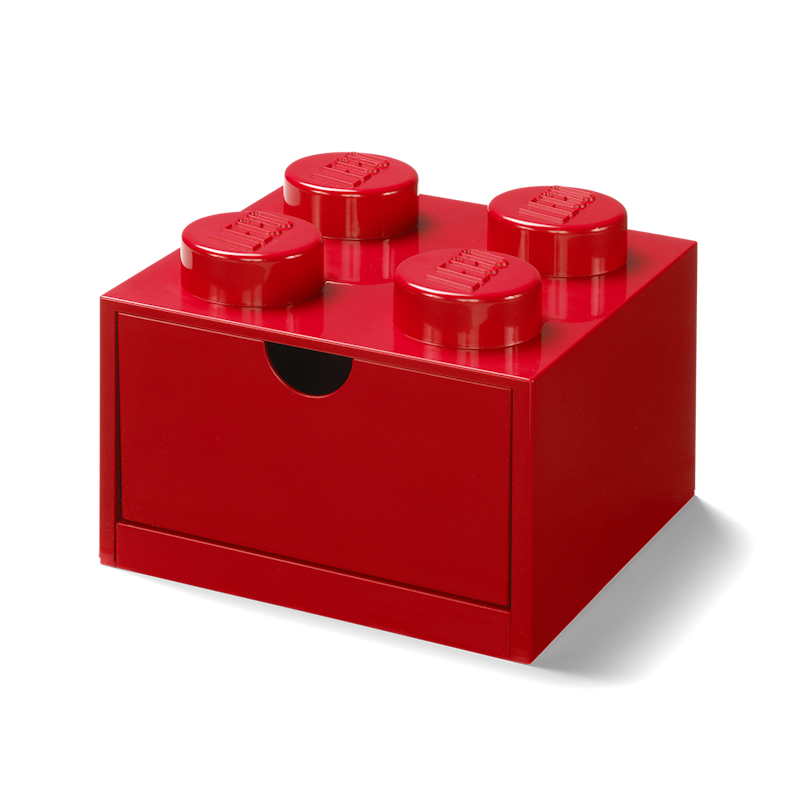LEGO® Aufbewahrung Mit Schublade 4 Knöpfe, Rot