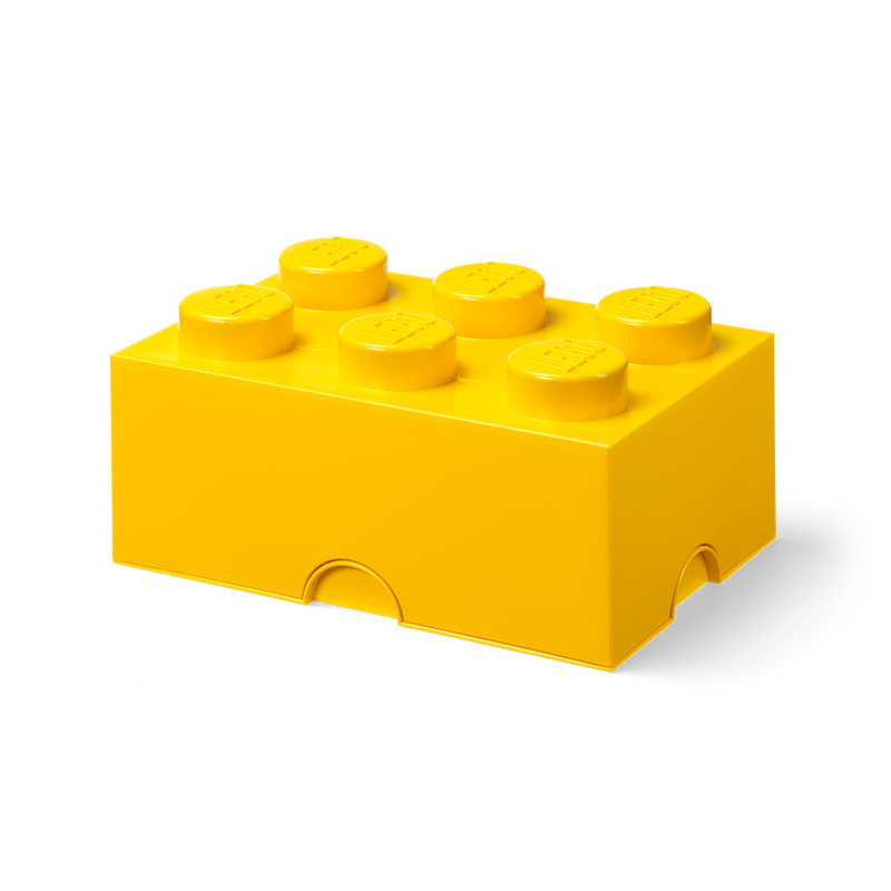 LEGO® Brick Aufbewahrungsbox 6 Knöpfe, Gelb