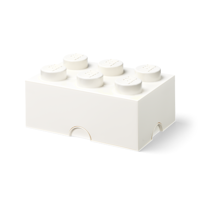 LEGO® Brick Aufbewahrungsbox 6 Knöpfe, Weiß