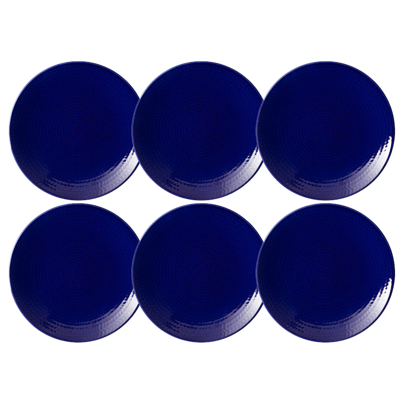 Blå Eld Teller 19 cm 6-er Set, Blau