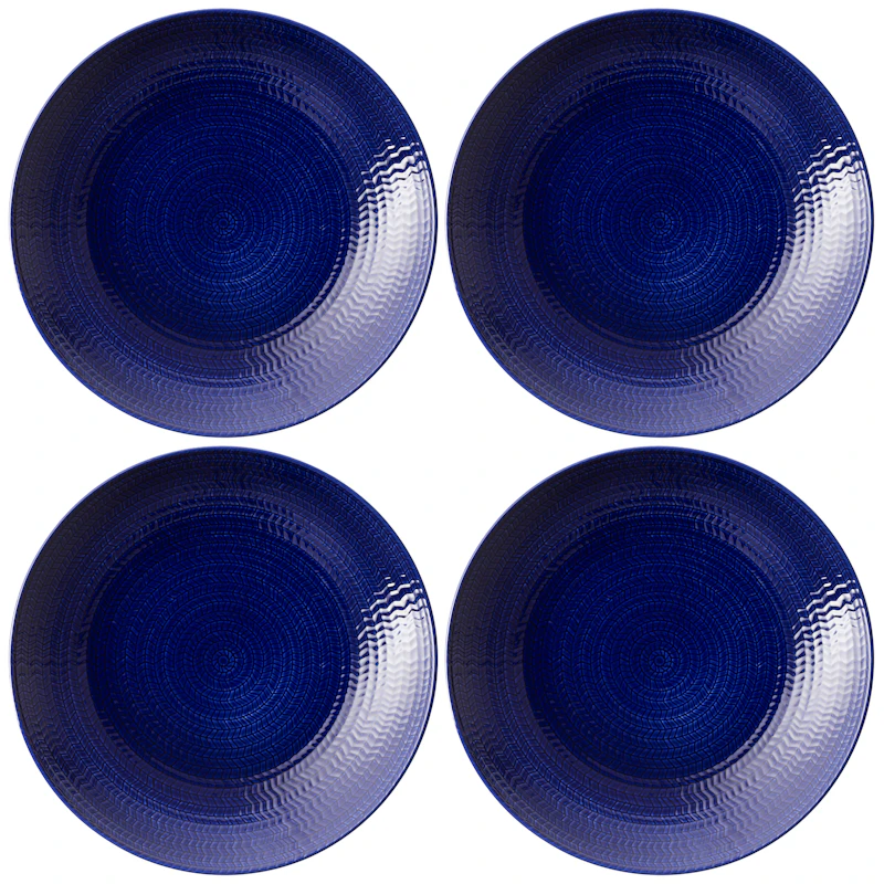 Blå Eld Teller 23 cm 4-er Set, Blau