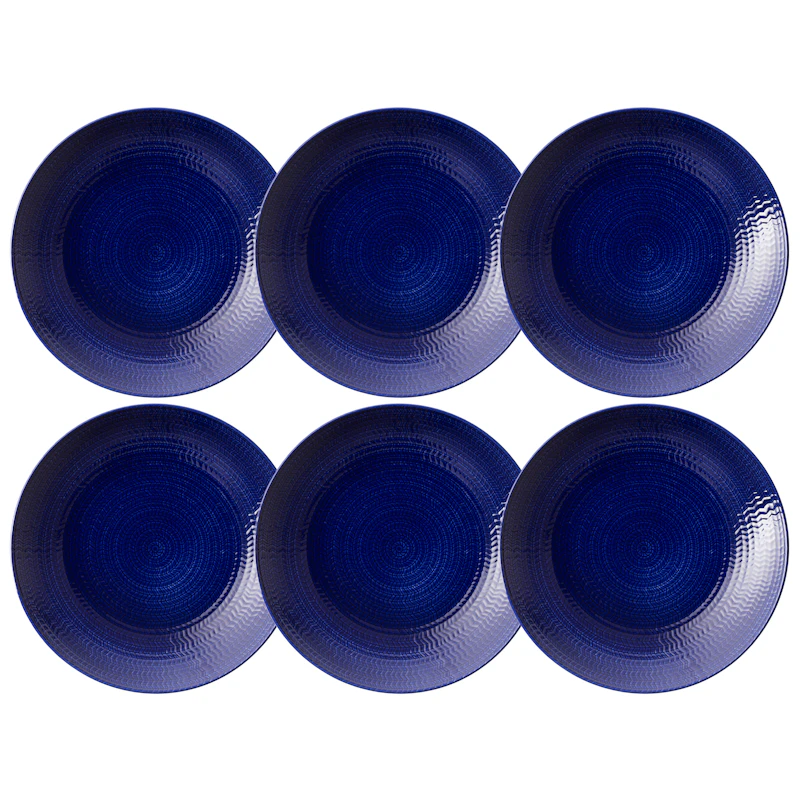 Blå Eld Teller 23 cm 6-er Set, Blau