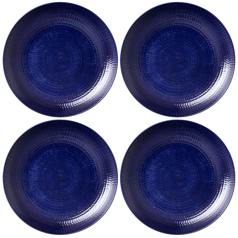 Blå Eld Teller 26 cm 4-er Set, Blau