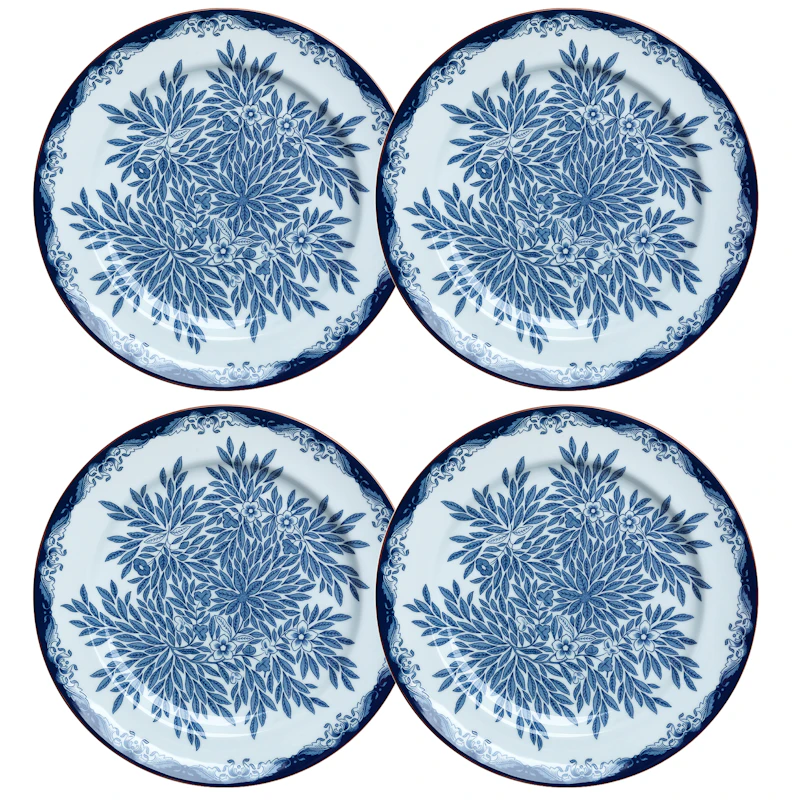 Ostindia Floris Teller 27 cm 4-er Set, Blau