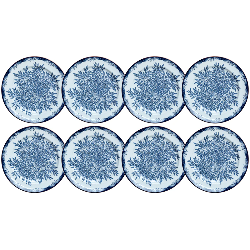 Ostindia Floris Teller 27 cm 8-er Set, Blau