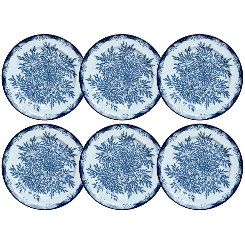 Ostindia Floris Teller 27 cm 6-er Set, Blau