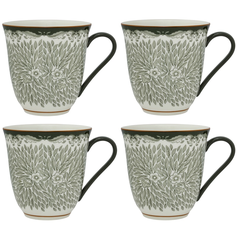 Ostindia Floris Tasse 30 cl 4-er Set, Grün