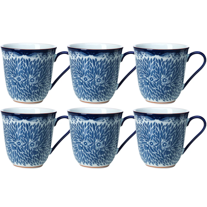 Ostindia Floris Tasse 30 cl 6-er Set, Blau